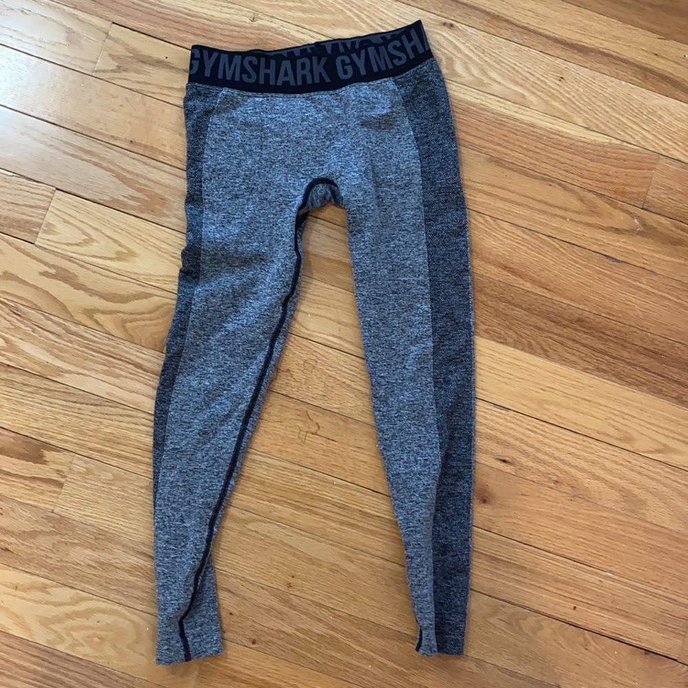 Gymshark Flex Low Rise Leggings - Black Marl/Char